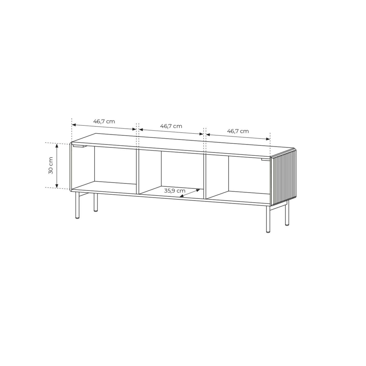 Szafka RTV Velio 147 cm Kaszmir