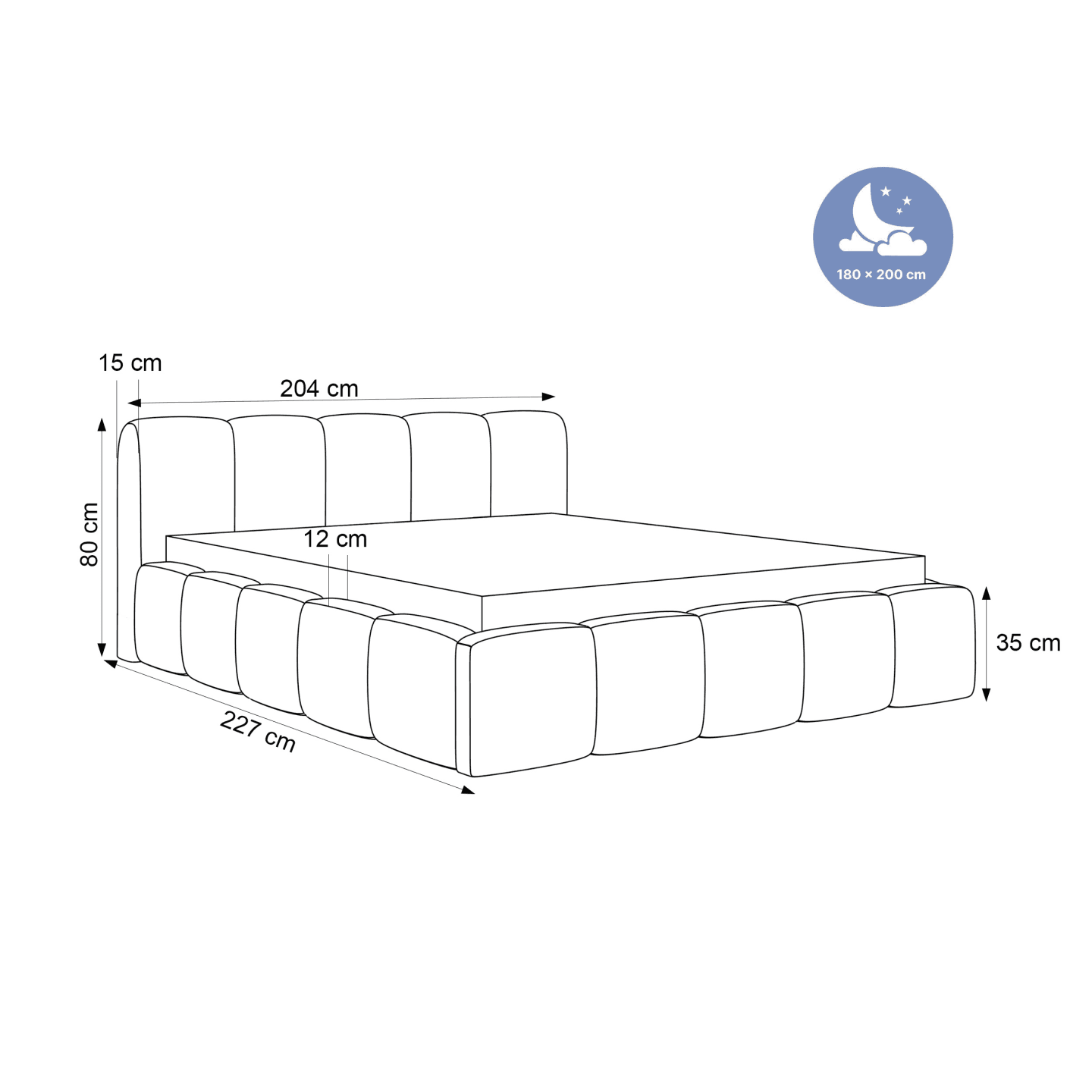 Łóżko tapicerowane Melia Conti
