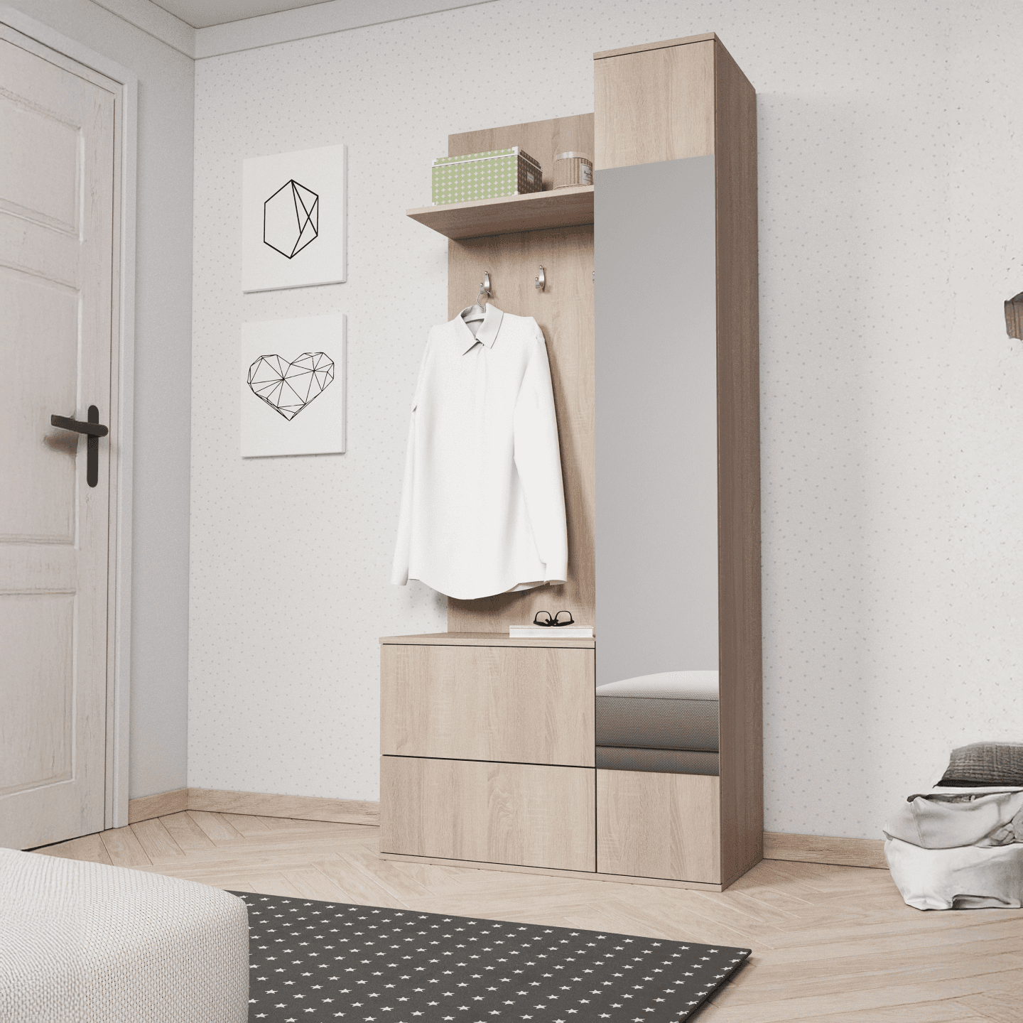 Garderoba SAGE dąb sonoma