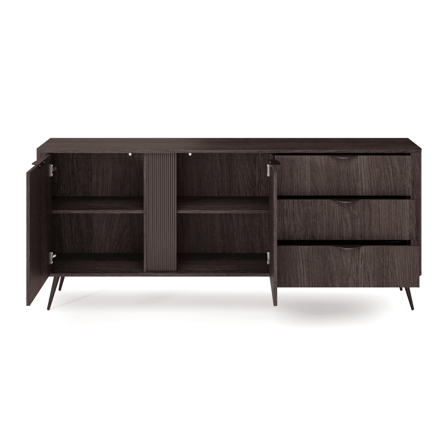 Komoda Nori 195 cm Dąb dunin + czarne nogi