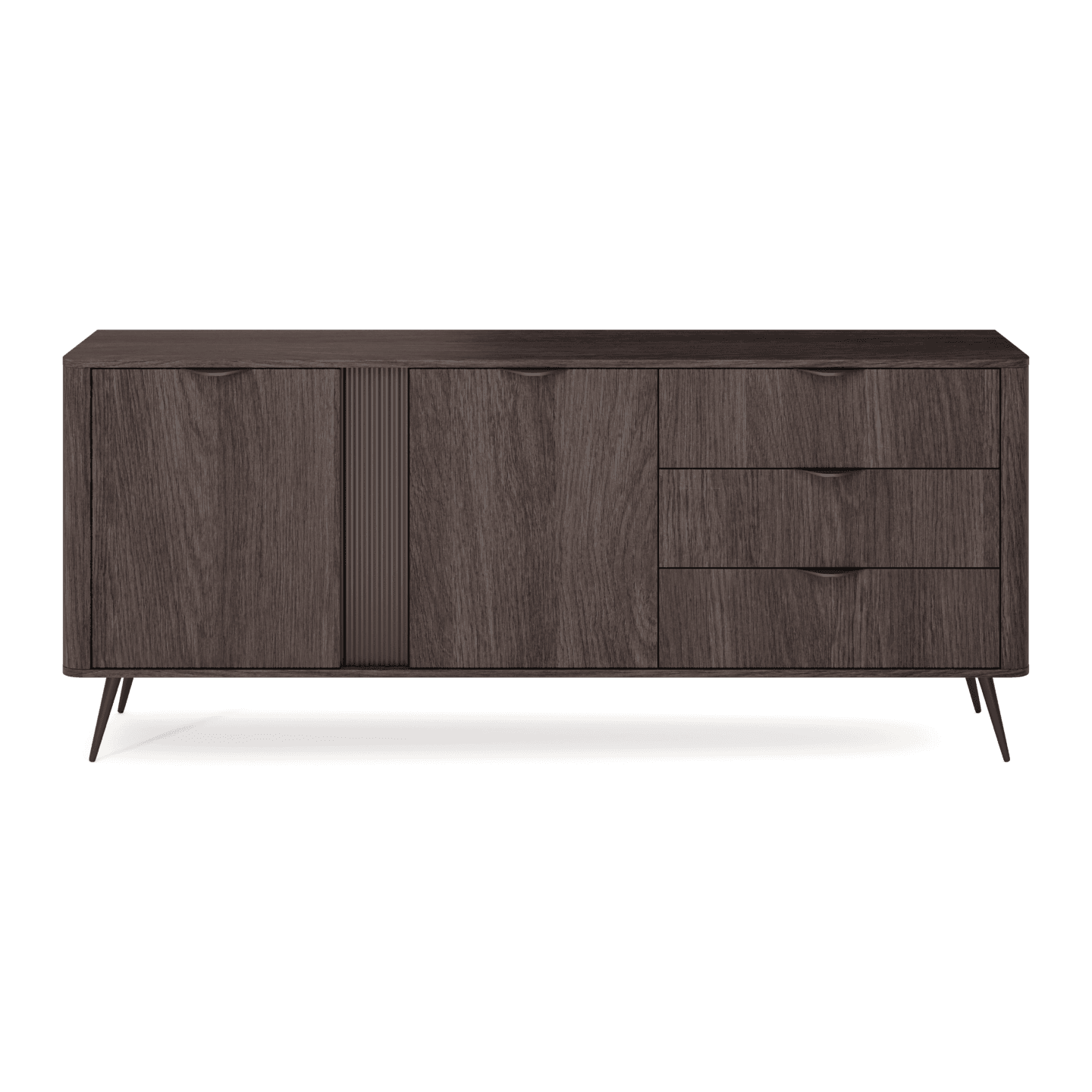 Komoda Nori 195 cm Dąb dunin + czarne nogi