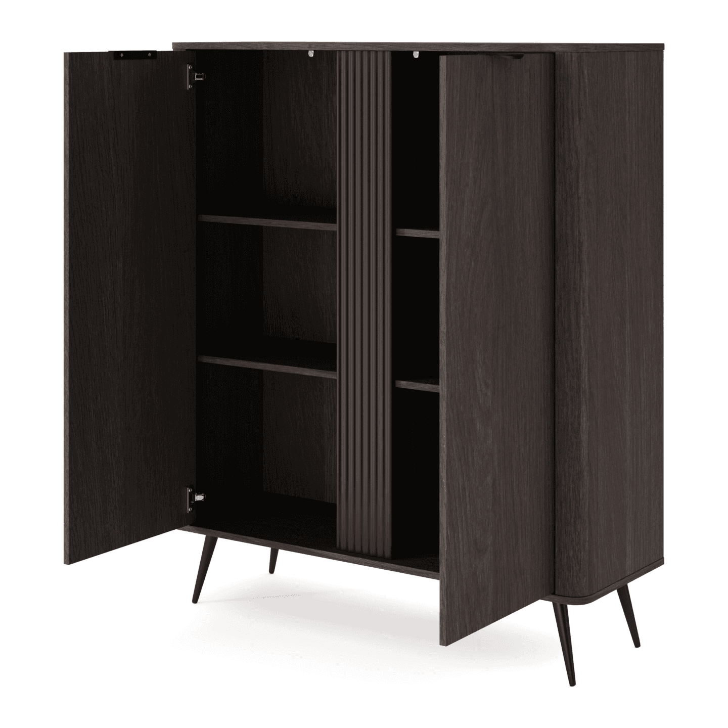 Wysoka Komoda Nori 114 cm Dąb dunin + czarne nogi