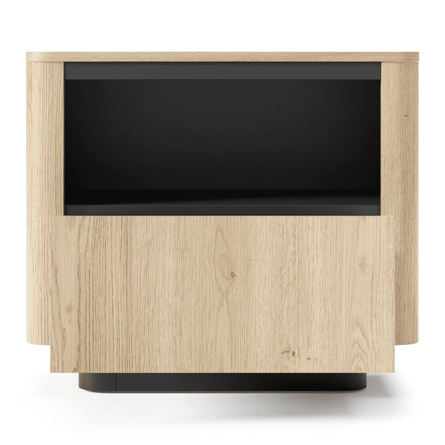 Stolik nocny Lumo 64 cm Dąb cremona + czarny