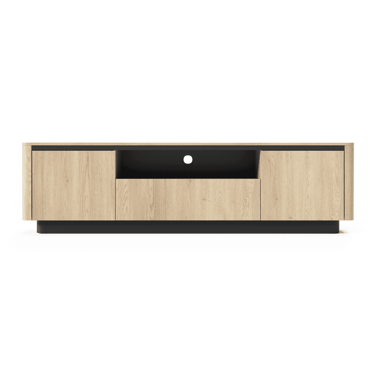 Szafka RTV Lumo 200 cm Dąb cremona + czarny