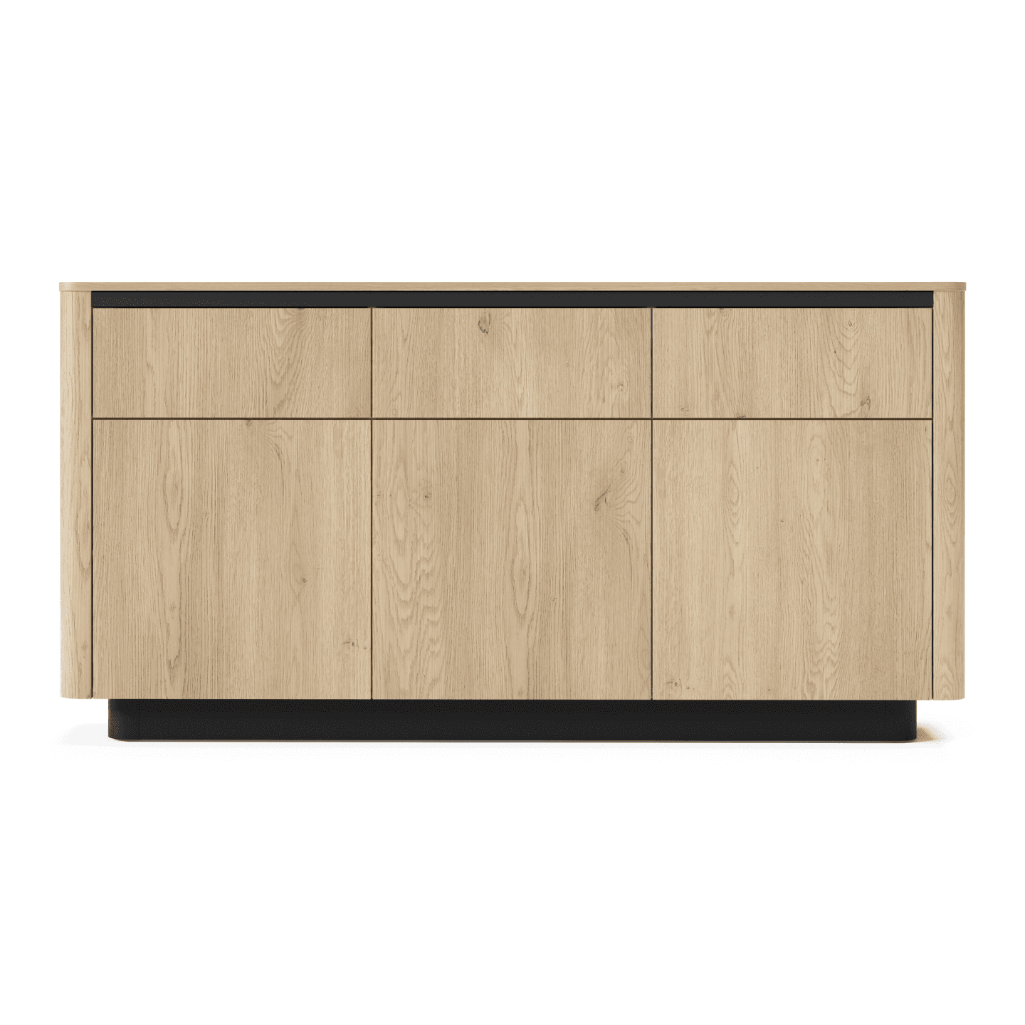 Komoda Lumo 163 cm Dąb cremona + czarny