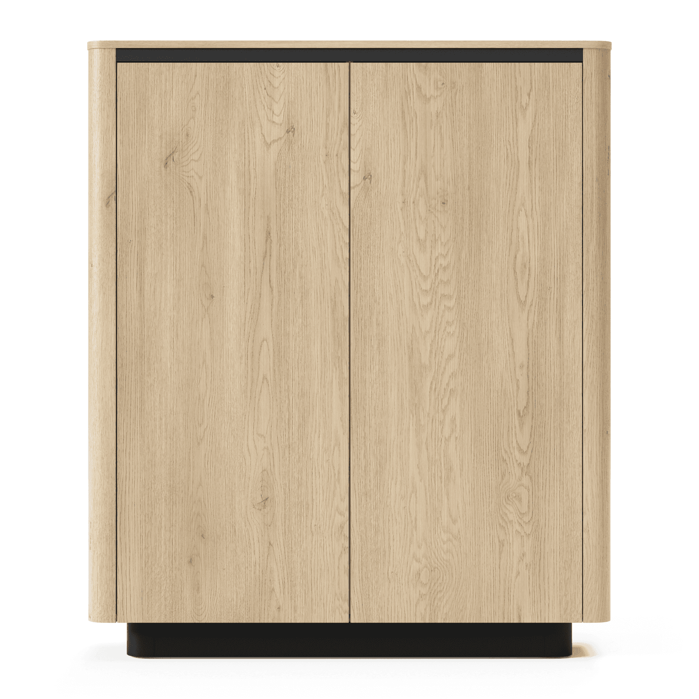 Wysoka komoda Lumo 113 cm Dąb cremona + czarny