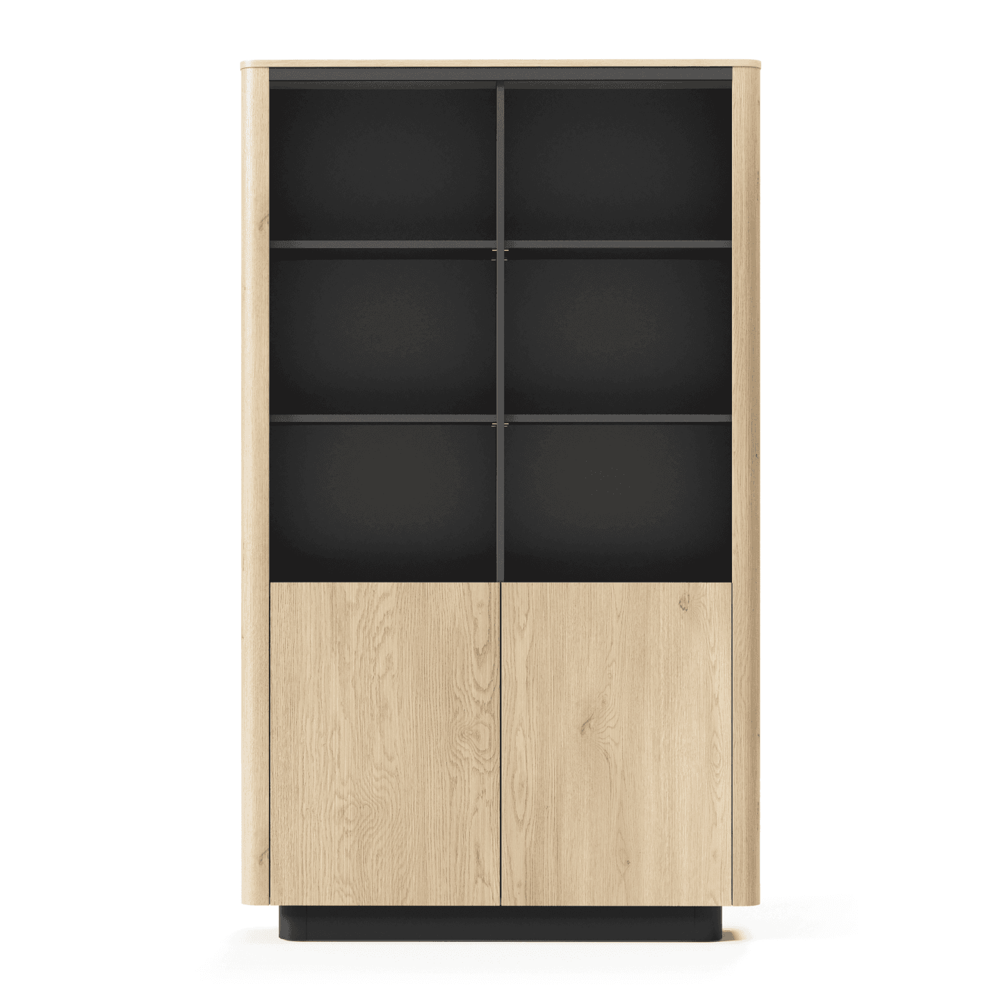 Regał Lumo 113 cm Dąb cremona + czarny