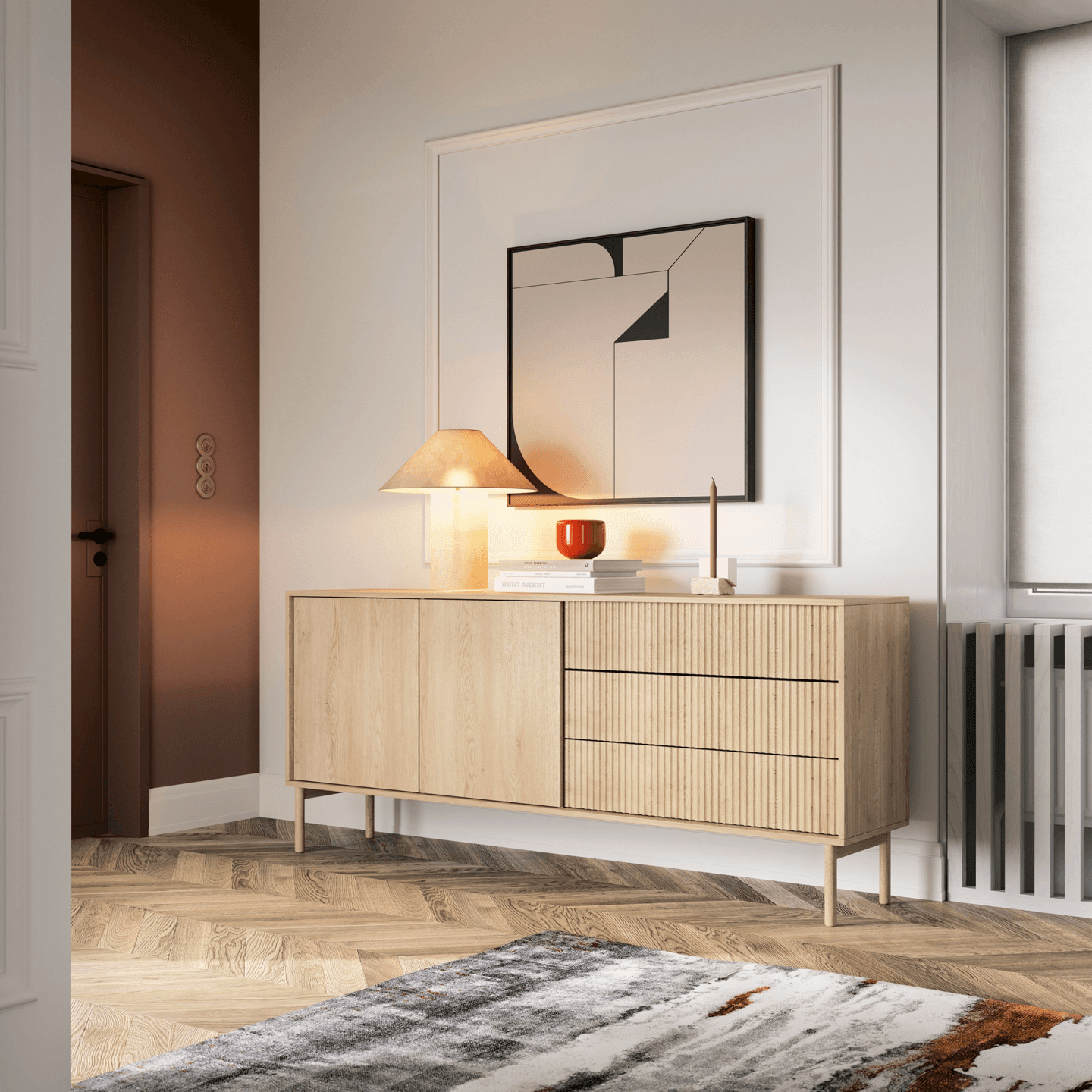 Komoda Nala 187 cm Dąb cremona - zdjęcie 2