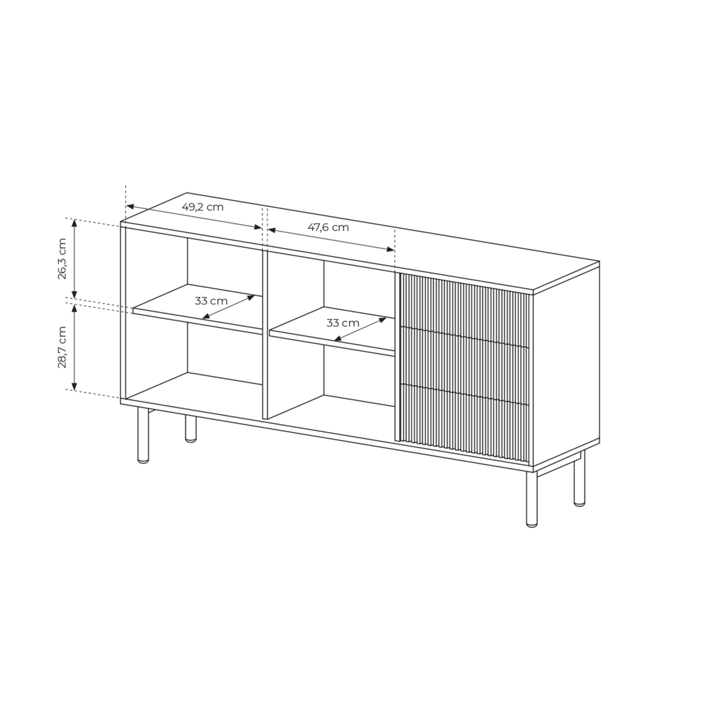 Komoda Nala 153 cm Dąb cremona