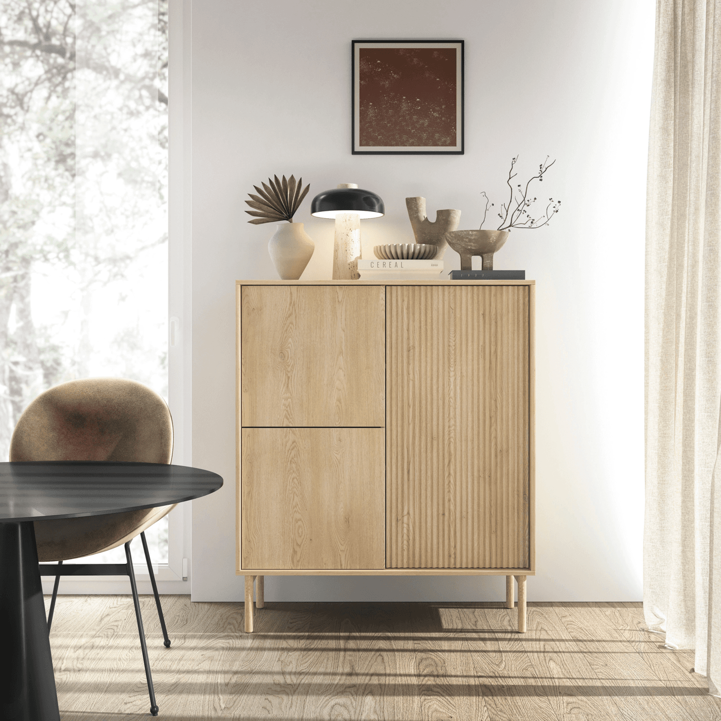 Wysoka komoda Nala 104 cm Dąb cremona - zdjęcie 2