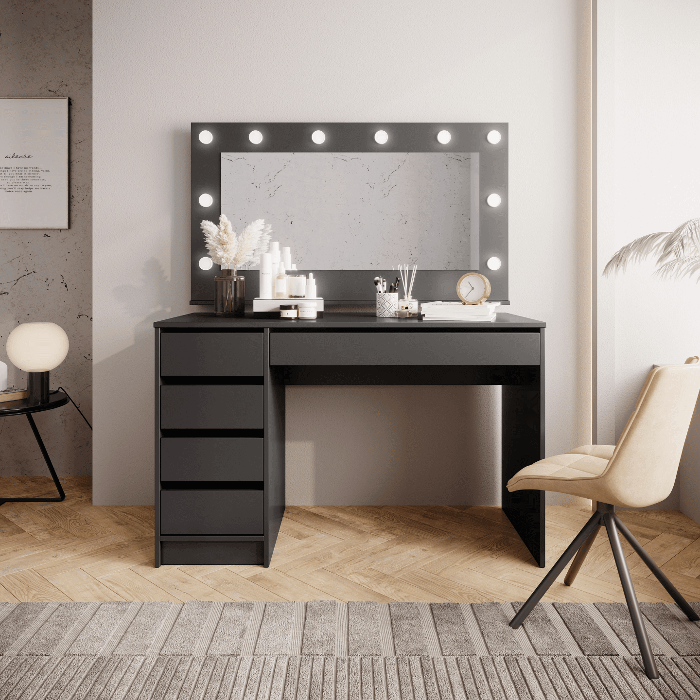 Biurko narożne Leo 120 cm Antracyt