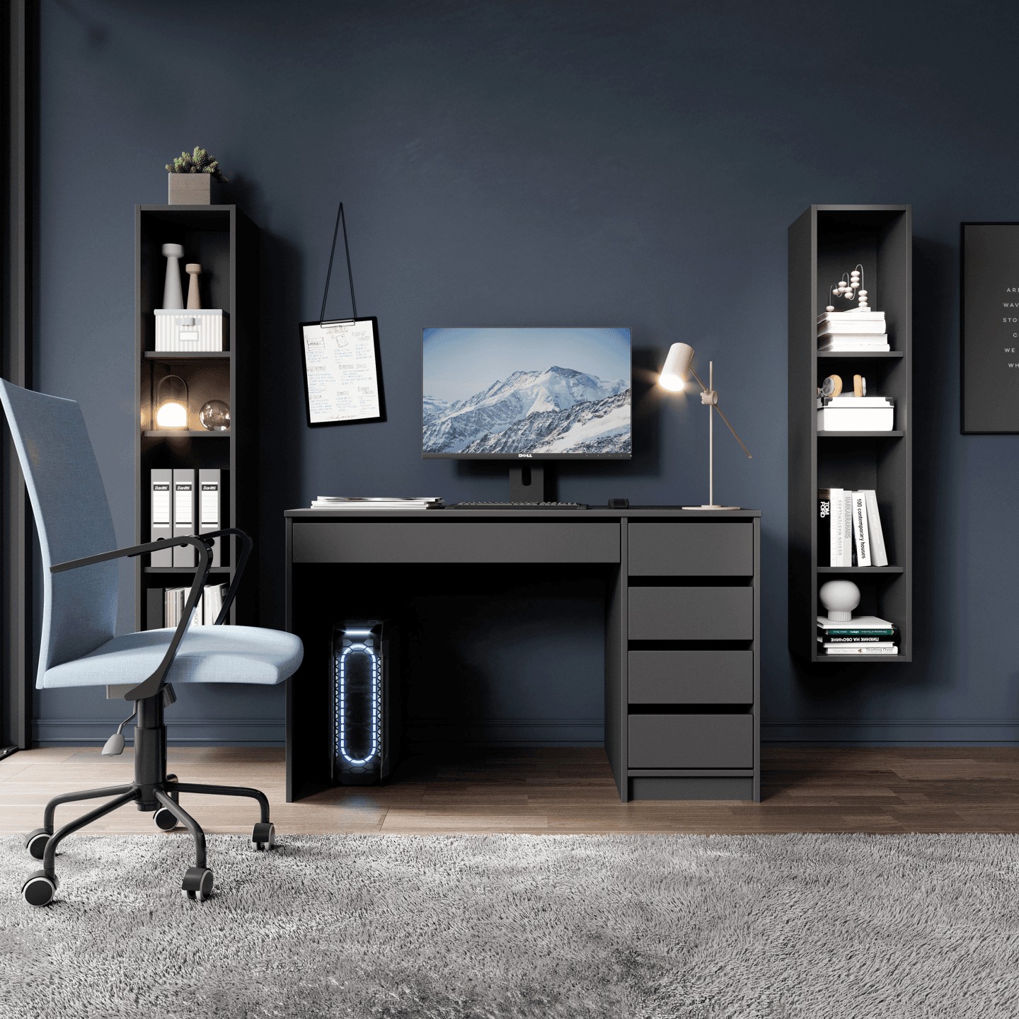 Biurko narożne Leo 120 cm Antracyt