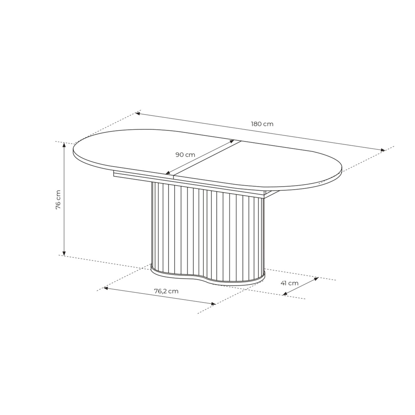Stół rozkładany Aula 180-220 cm Dąb cremona