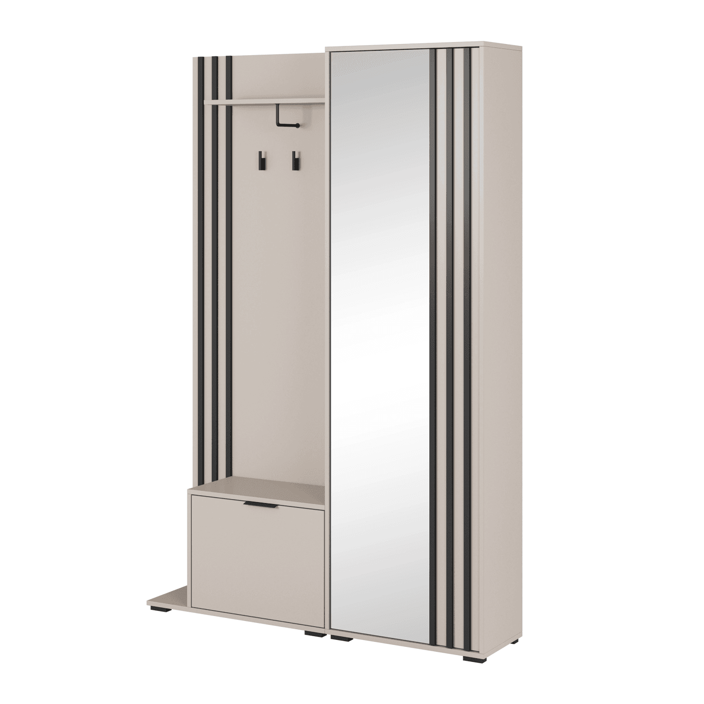 Garderoba Bella 131 cm z lustrem kaszmir