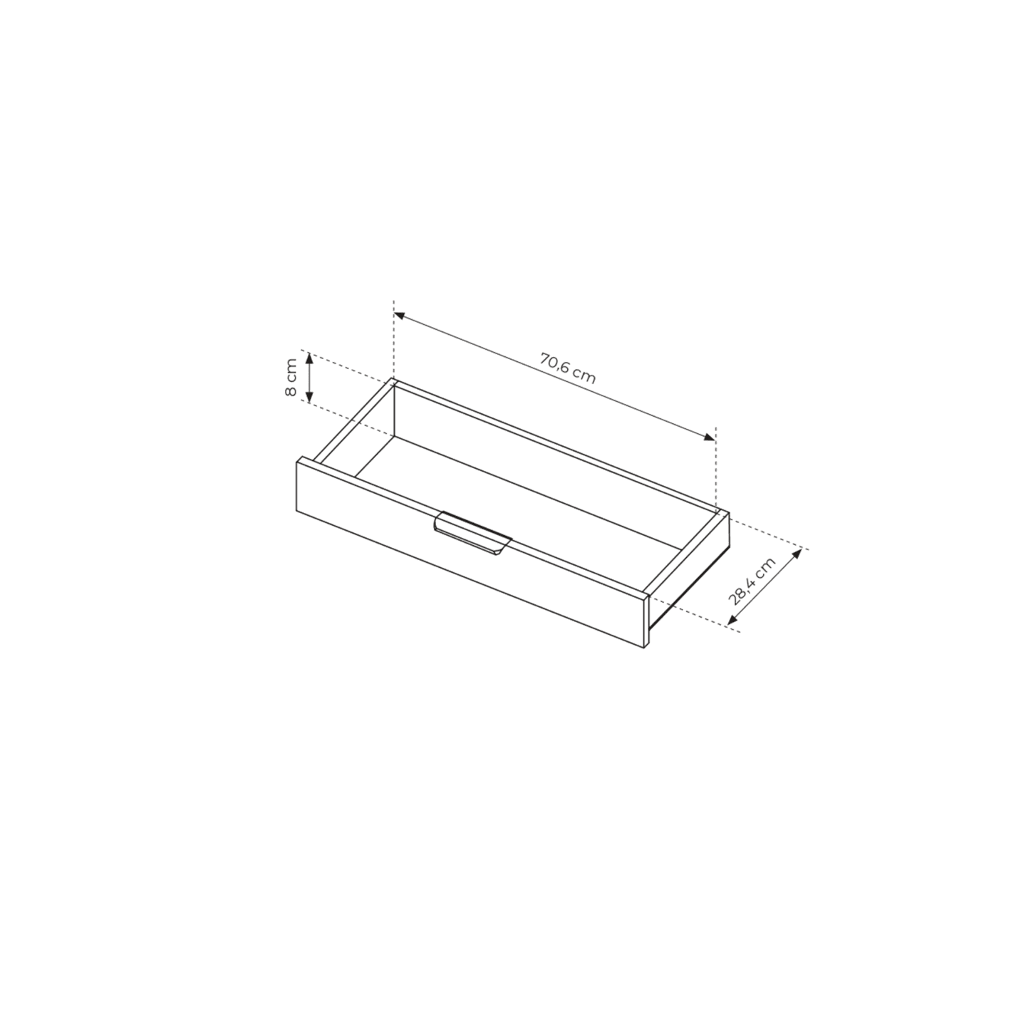Toaletka Aula 120 cm Dąb cremona + czarne nóżki