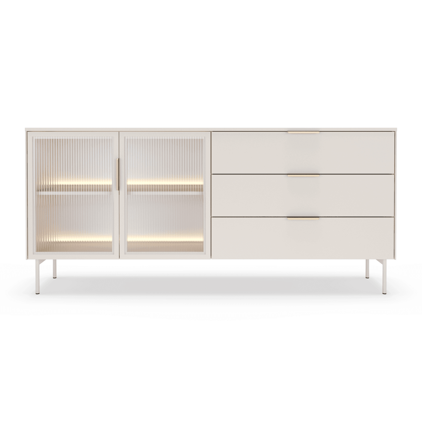 Komoda Lineo LED z szufladami 181 cm Kaszmir