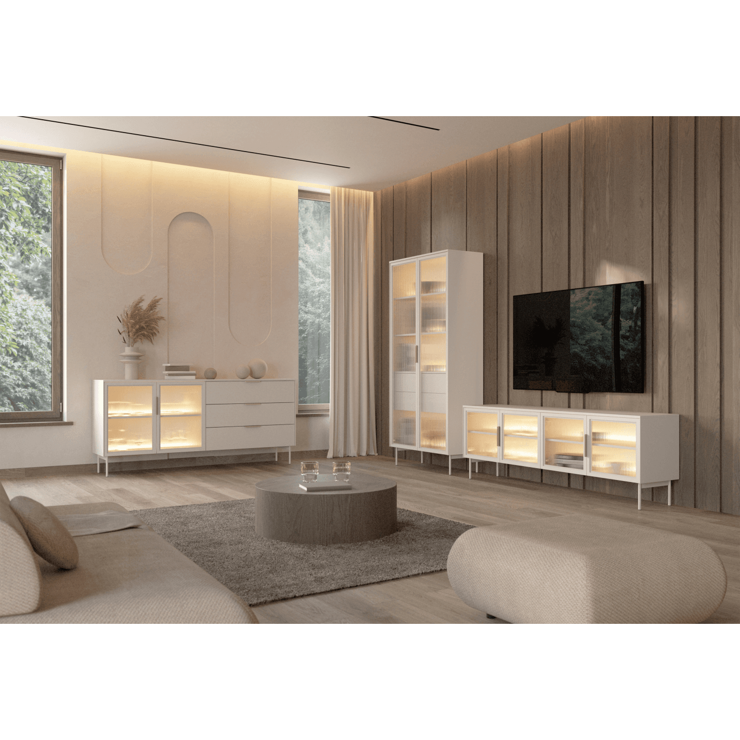 Komoda Lineo LED 181 cm Kaszmir