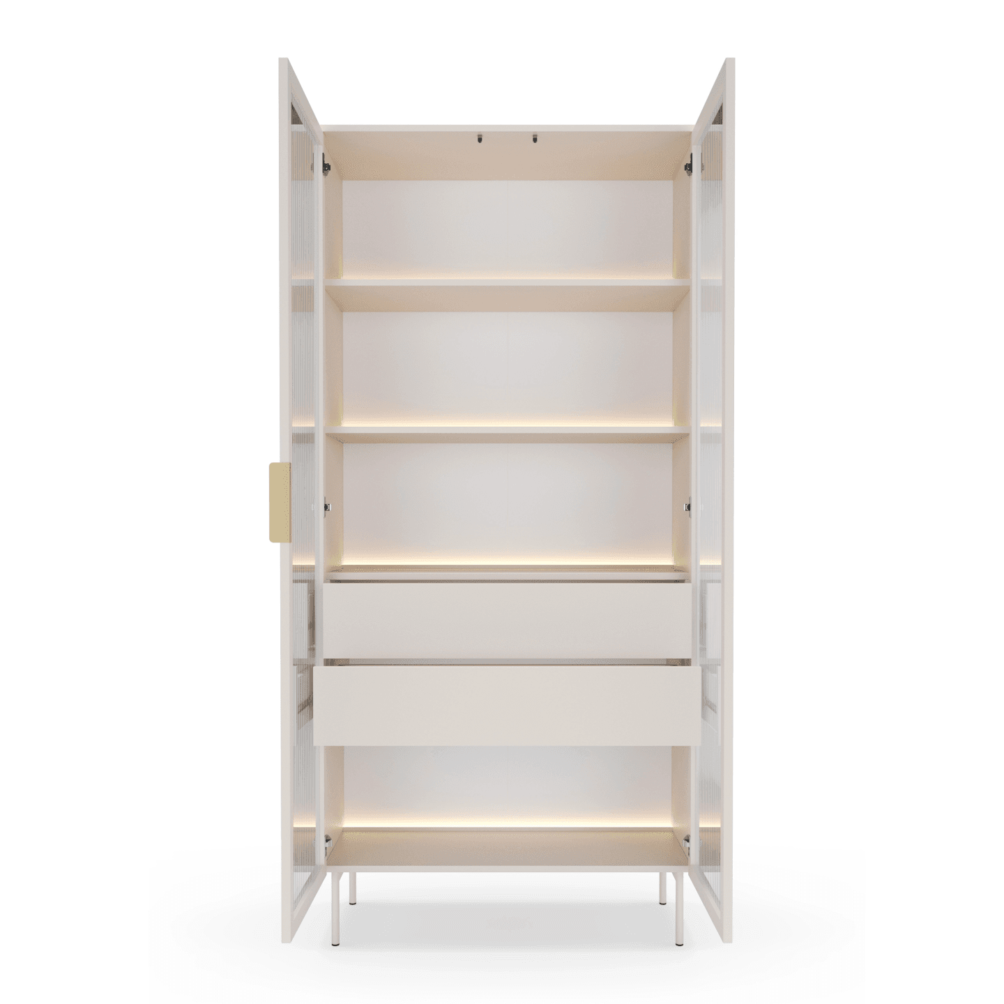 Wysoka witryna Lineo LED 91 cm Kaszmir