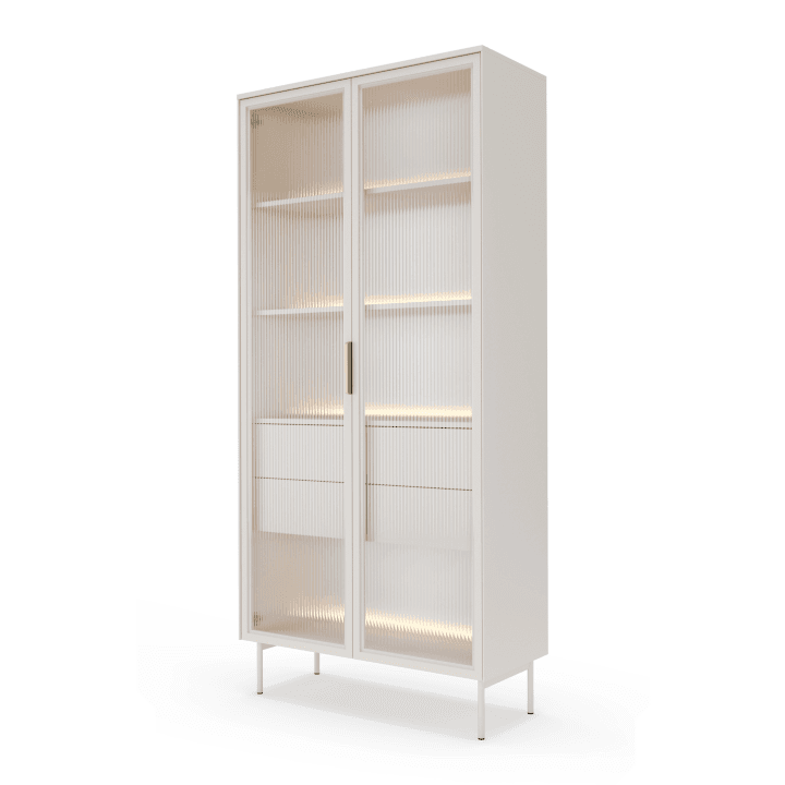 Wysoka witryna Lineo LED 91 cm Kaszmir