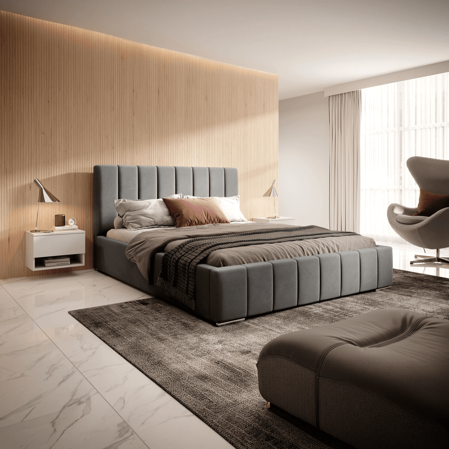 Łóżko Tapicerowane Elora