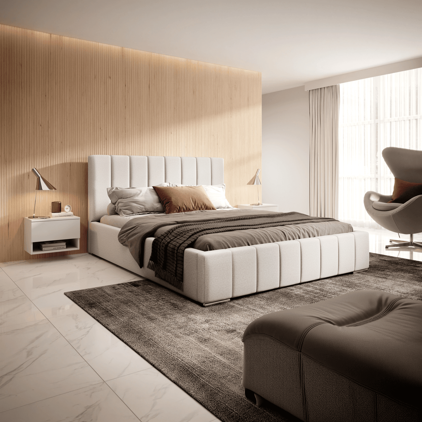 Łóżko Tapicerowane Elora