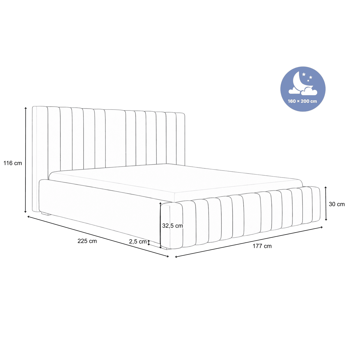 Łóżko Tapicerowane Nelia