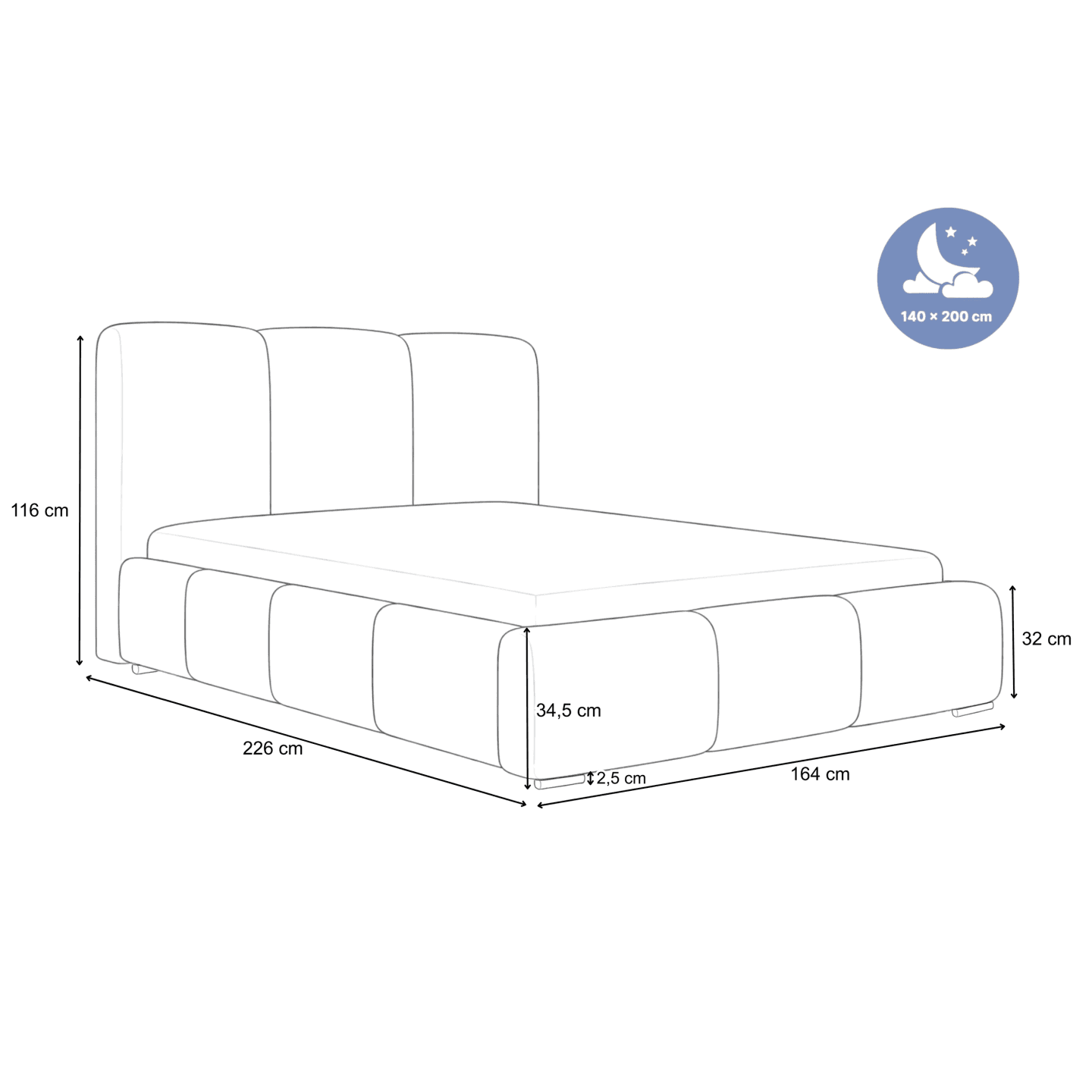 Łóżko Tapicerowane Gracia