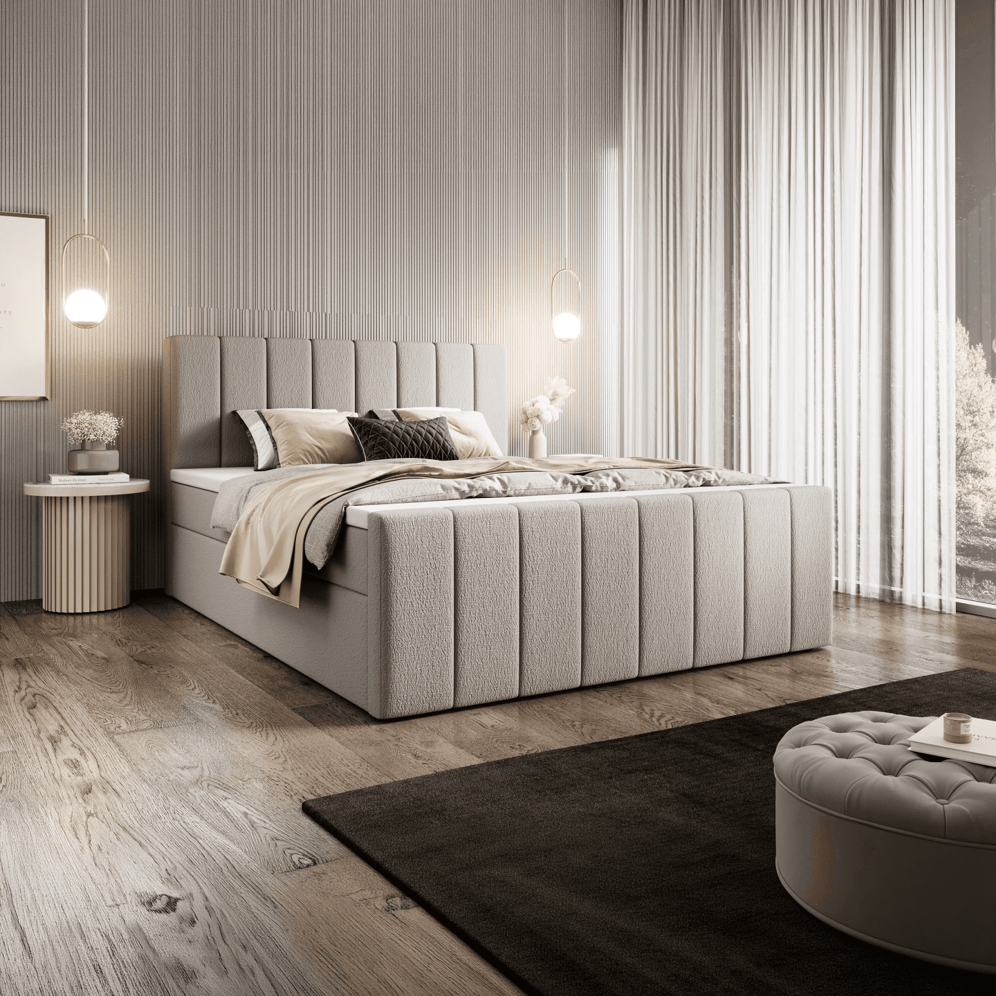 Łóżko kontynentalne Como