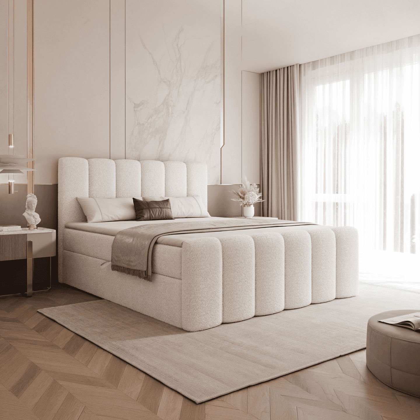 Łóżko kontynentalne Belluno - zdjęcie 2