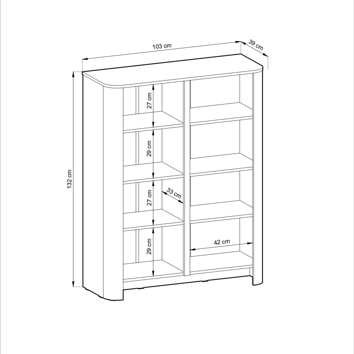 Komoda Noya 103 cm dąb vicenza