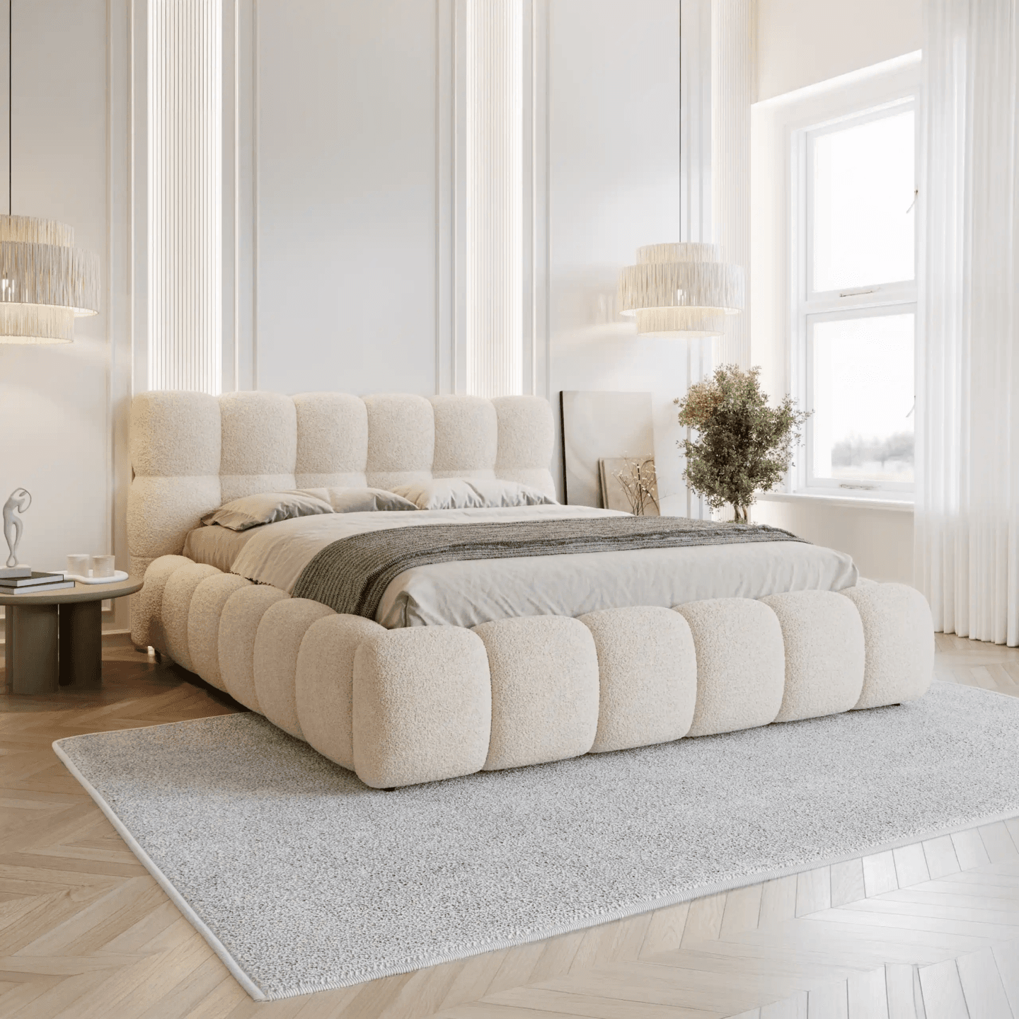 Łóżko tapicerowane Bubble