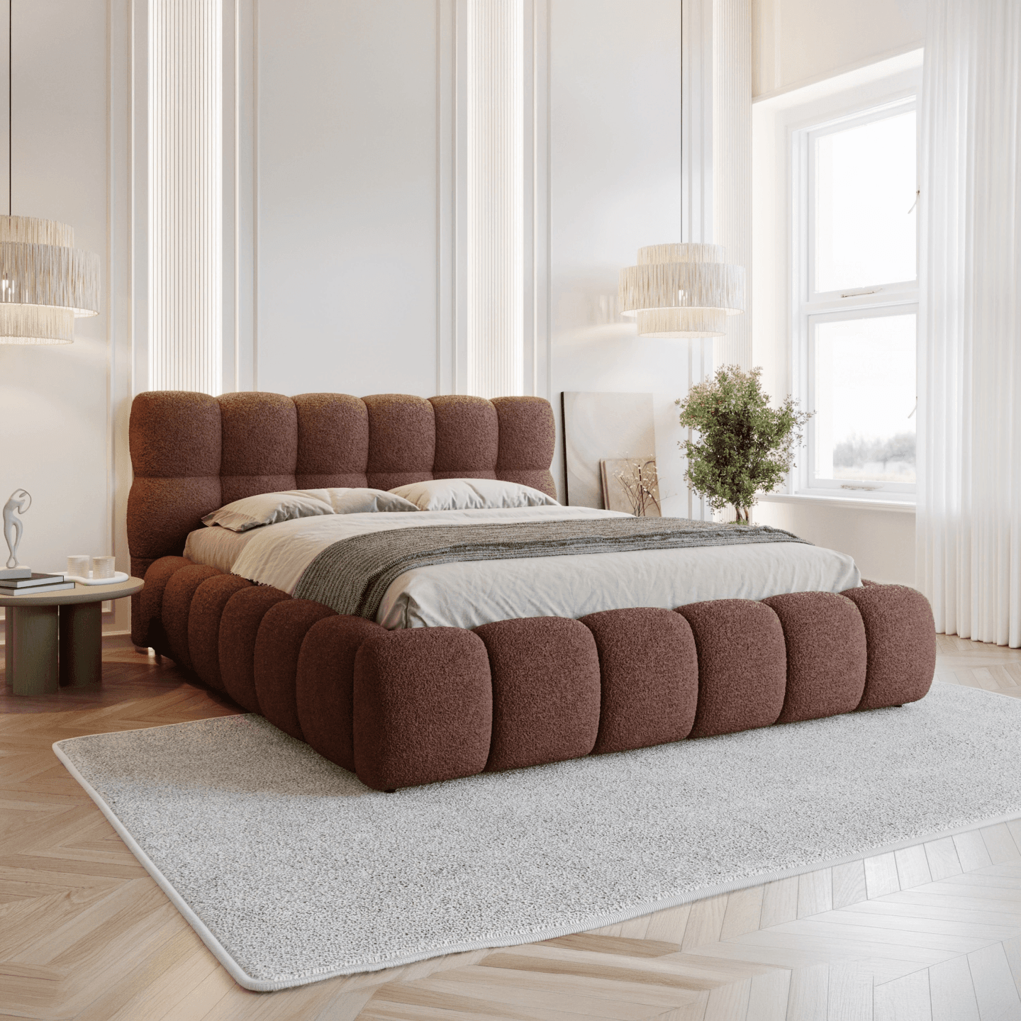 Łóżko tapicerowane Bubble