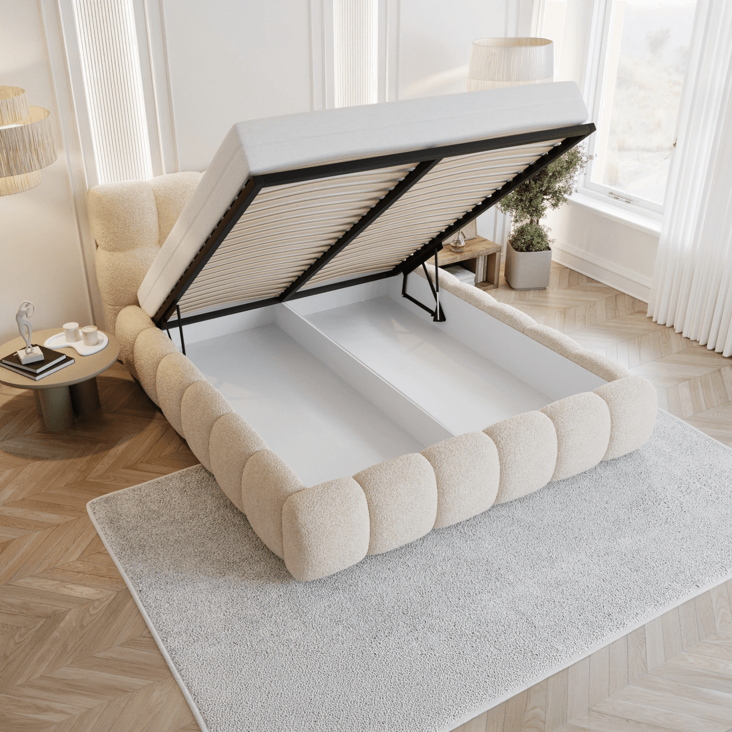 Łóżko tapicerowane Bubble