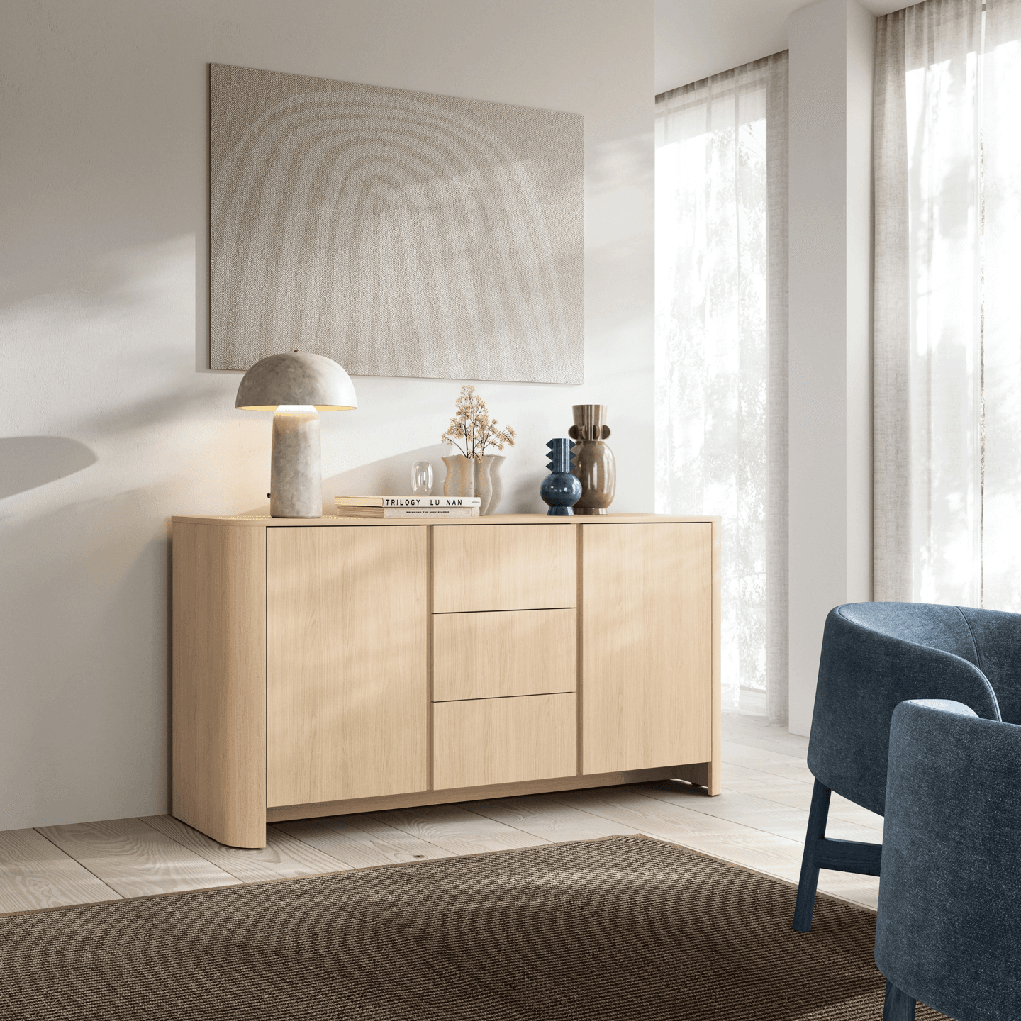 Komoda Noya 168 cm dąb vicenza