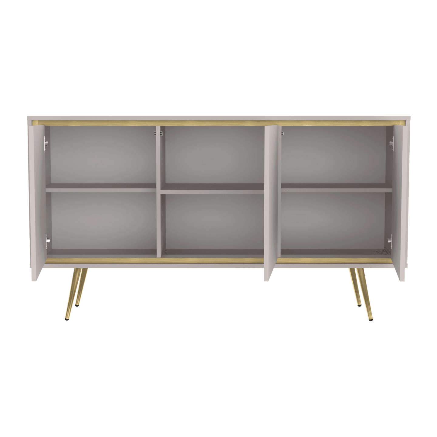 Komoda Fiore 150 cm Kaszmir + złote wstawki