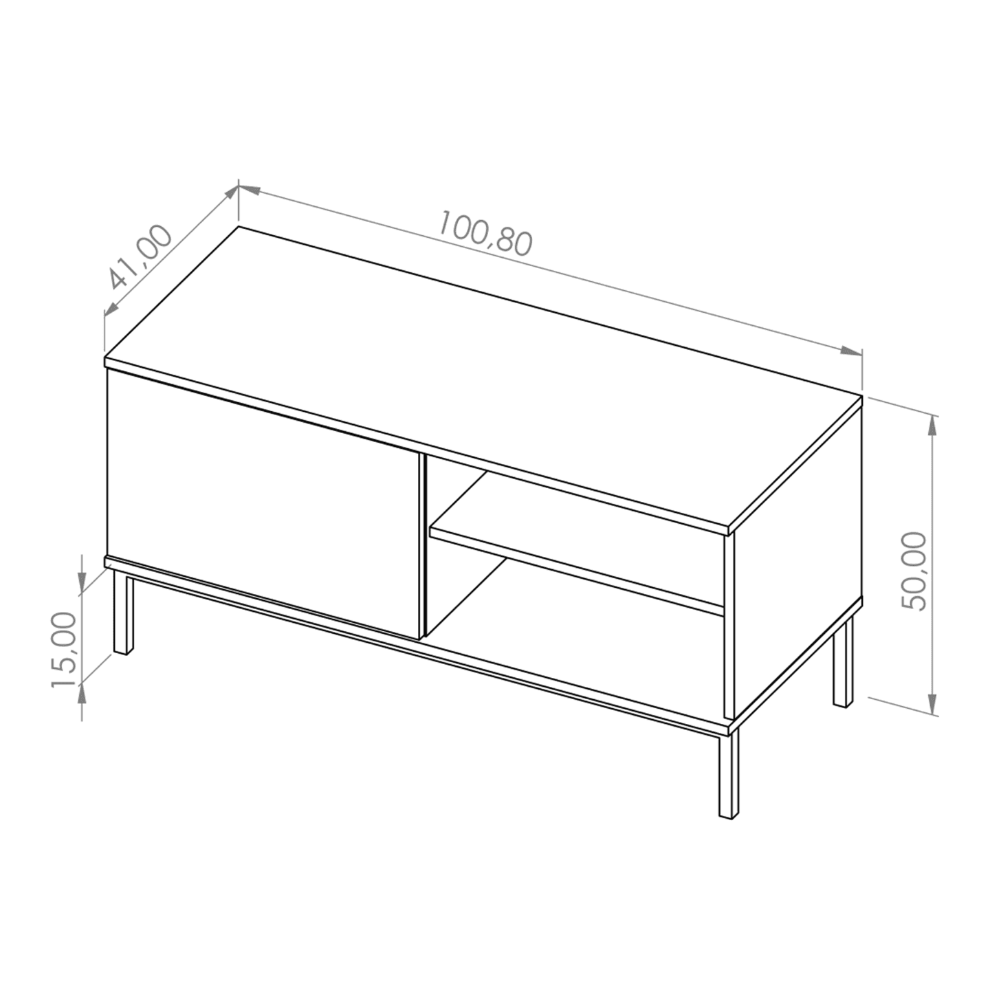 Szafka RTV Amber 101 cm Czarna