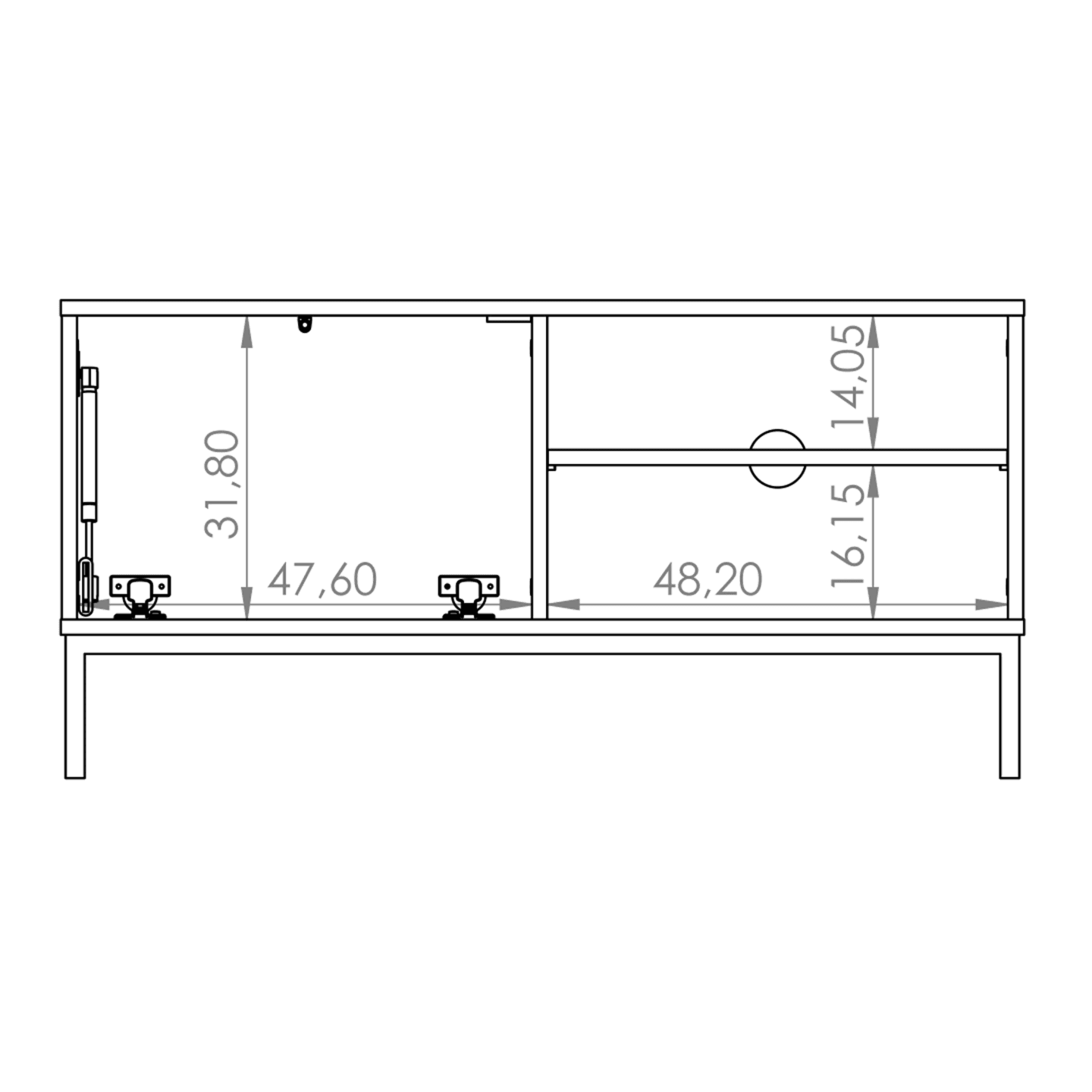 Szafka RTV Amber 101 cm Czarna