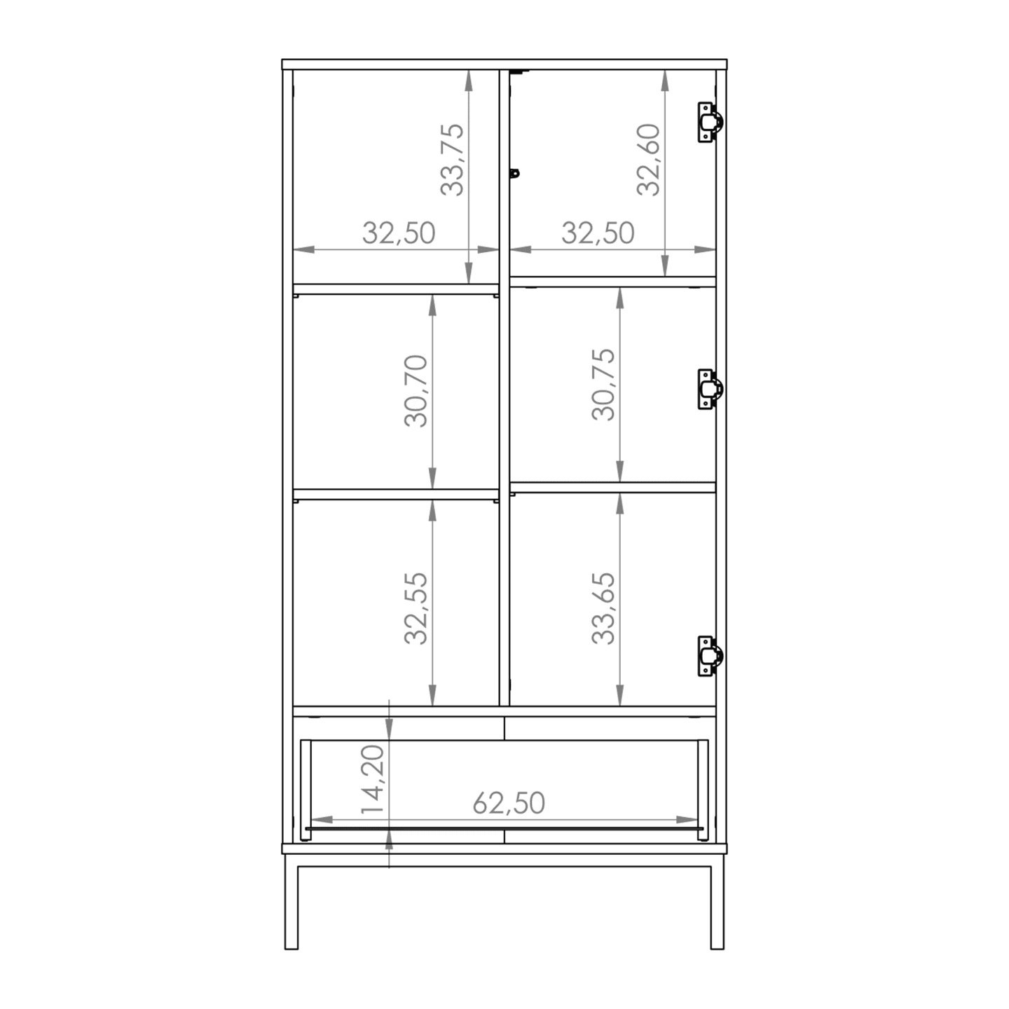 Regał Amber 140 cm Biały + czarny stelaż