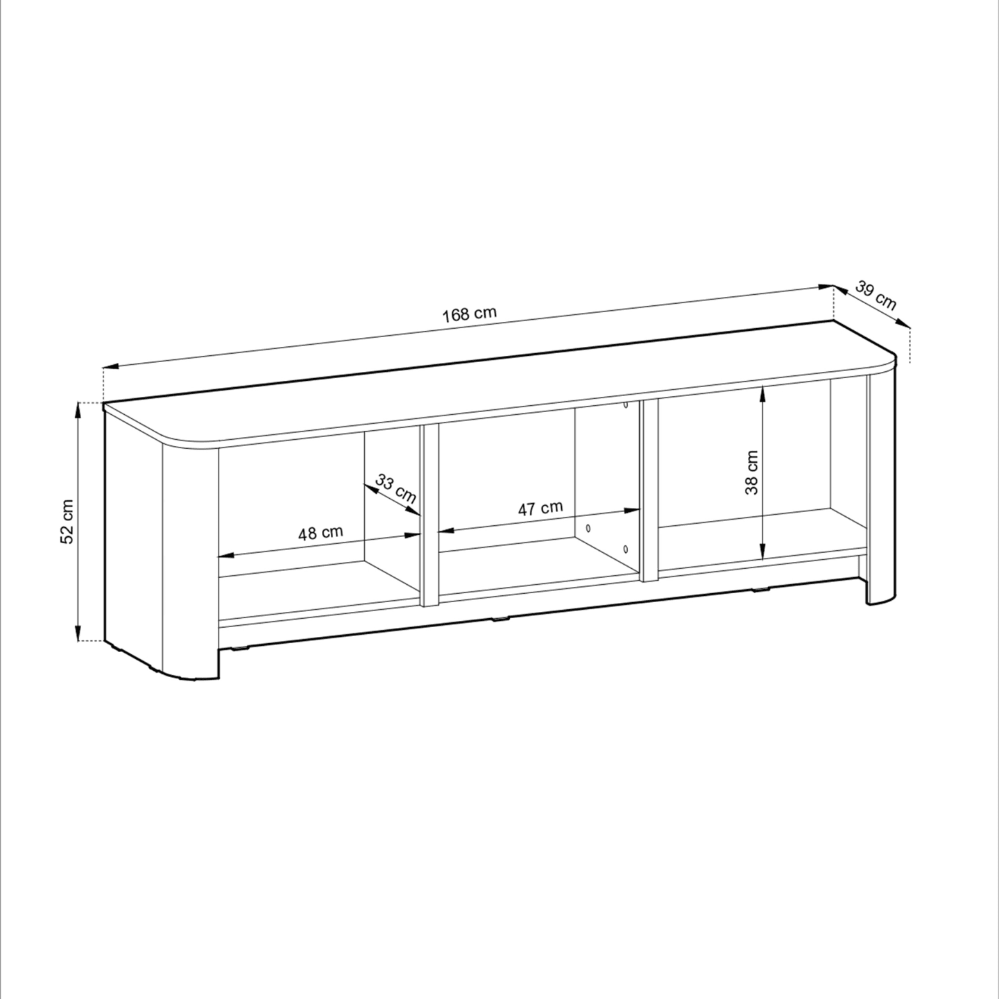 Szafka RTV Noya 168 cm kaszmir