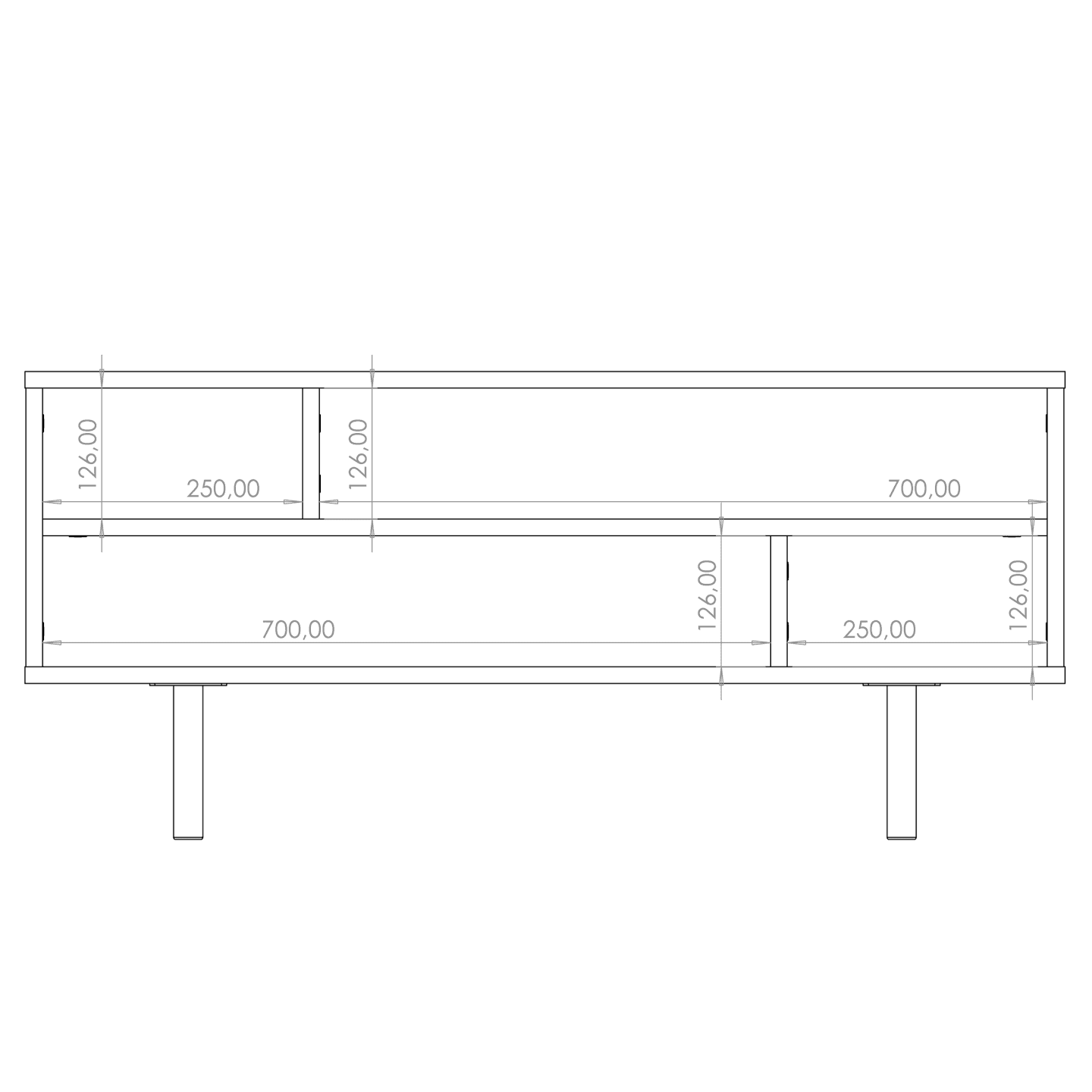 Stolik kawowy Belio 100 cm Czarny + złote nogi