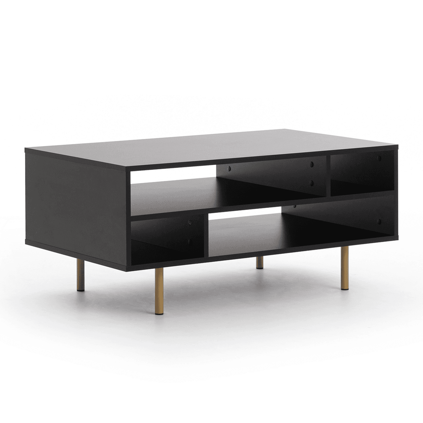 Stolik kawowy Belio 100 cm Czarny + złote nogi