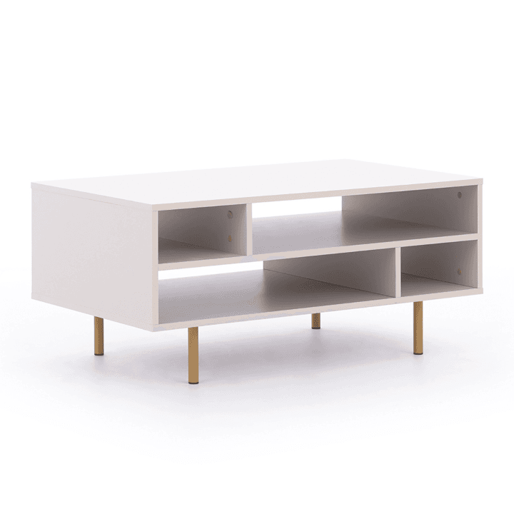 Stolik kawowy Belio 100 cm Kaszmir + złote nogi