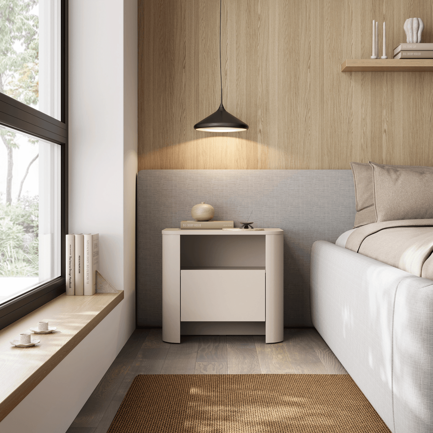 Stolik nocny Noya 58 cm kaszmir