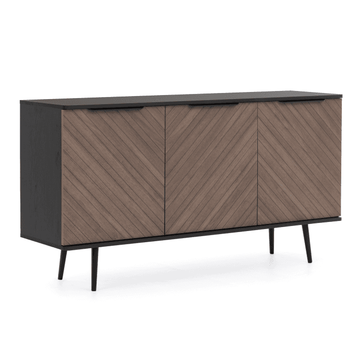 Komoda Mokka 150 cm Grafit + Orzech