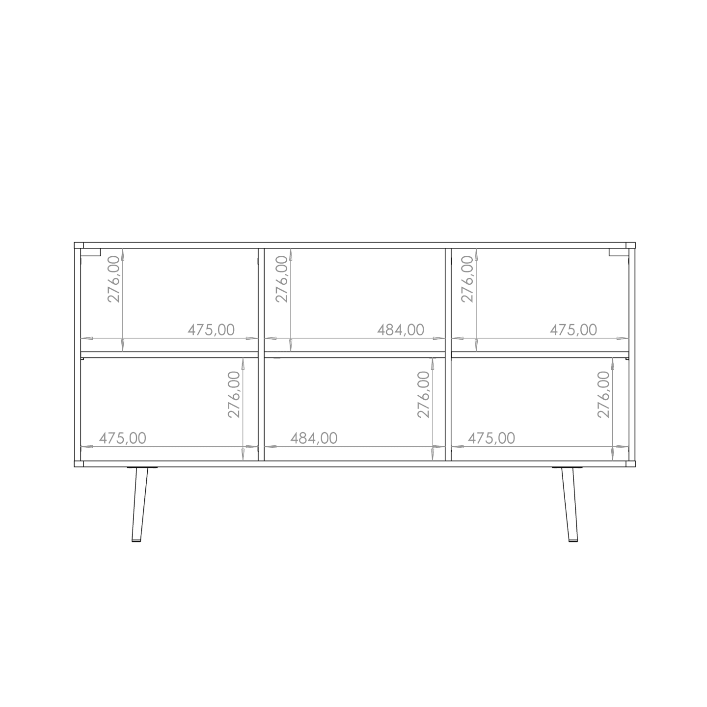 Komoda Mokka 150 cm Grafit + Orzech