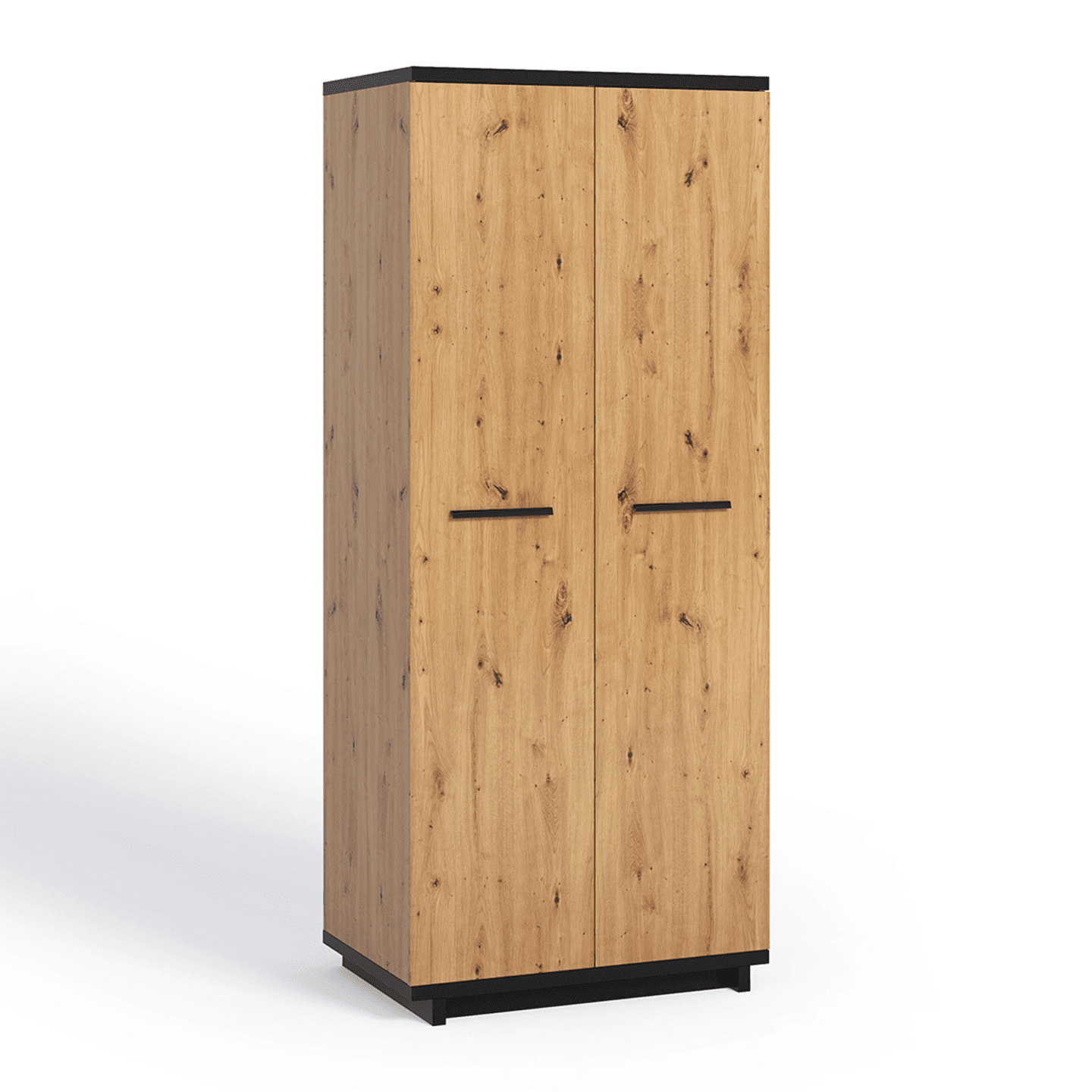 Szafa Vilo 90 cm Dąb artisan + czarny mat