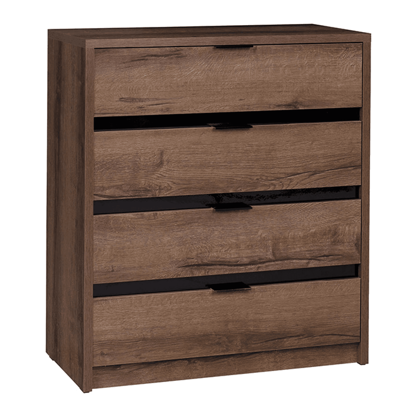 Komoda Woody 80 cm Dąb Monastery + czarny połysk