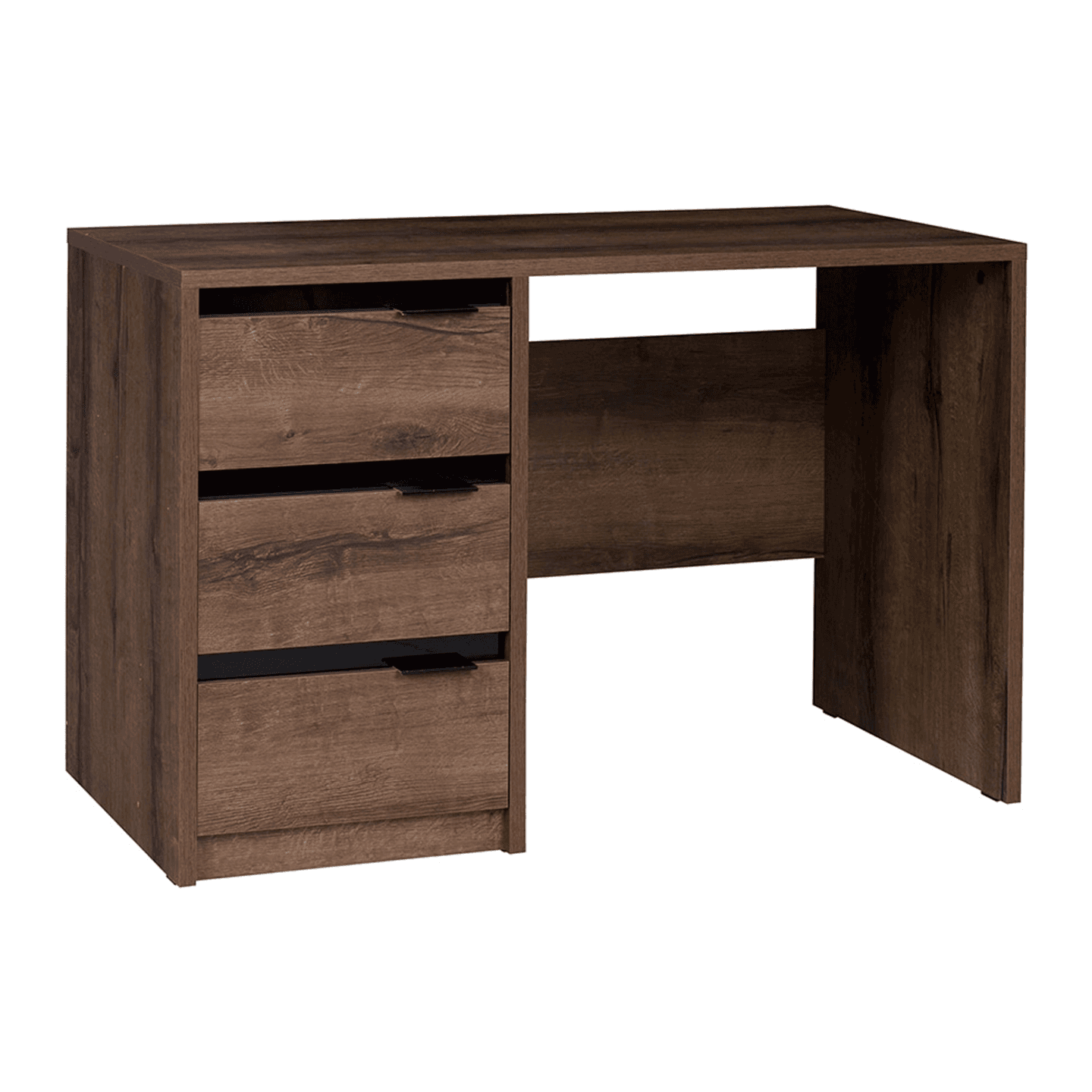 Biurko Woody 120 cm Dąb Monastery + czarny połysk