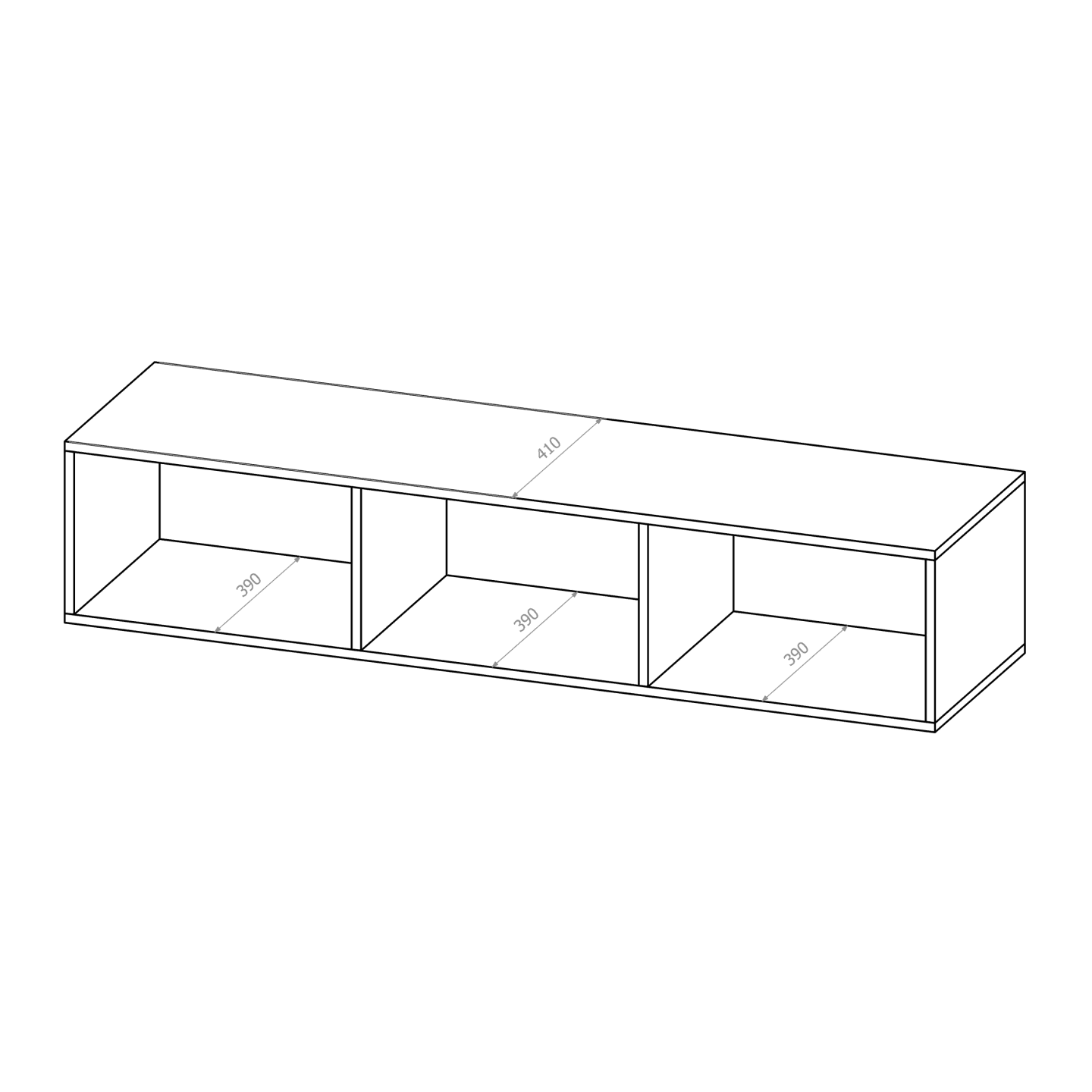 Szafka RTV Lio 150 cm Biała