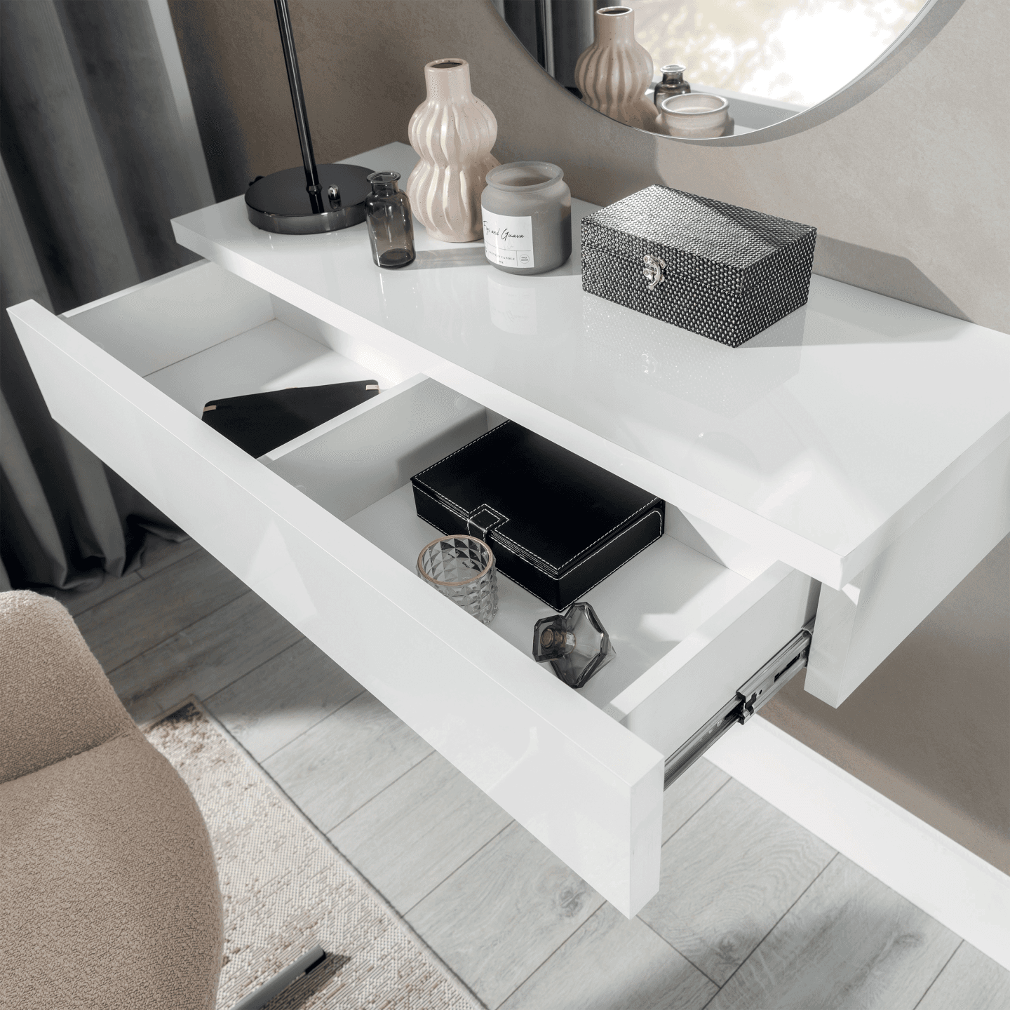 Toaletka wisząca Lia 100 cm Biała